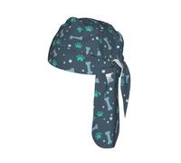 Bones and dog claws Print Cycling Cap Headband Stretch Yoga Running Everyday Sweatband Unisex Breathable Hat