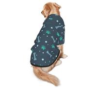 Bones And Dog Claws Print Dog Hoodie For Medium To Large Dogs, Warm, Soft, Breathable Sweatshirt, Easy To Wear Jumper For Winter And Fall, Pet Coat Pullover