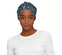 Bones and dog claws Print Minimalist Turban for Women Soft Elastic Printed Head Wrap Daily Comfort Classic Headscarf