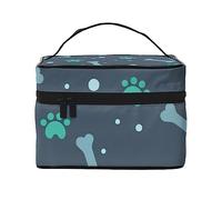 Bones and Dog Claws Travel Makeup Bag - Elegant and Spacious Cosmetic Organizer for On-The-Go
