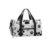 Bones and Dog Paws Sports Duffel Bag-Weekender with Shoe Compartment