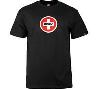 Bones Bearings Swiss Circle Logo Black T-Shirt, Large