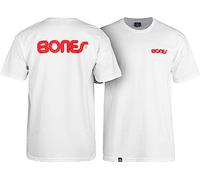 Bones Bearings Swiss Text White T-Shirt, Medium