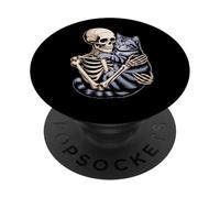 Bones Cats Love Valentine's Day Halloween PopSockets Adhesive PopGrip