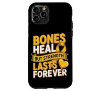 Bones Heal But Strength Lasts Forever Ribbon Case for iPhone 11 Pro