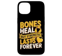 Bones Heal But Strength Lasts Forever Ribbon Case for iPhone 13