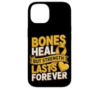 Bones Heal But Strength Lasts Forever Ribbon Case for iPhone 14