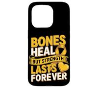Bones Heal But Strength Lasts Forever Ribbon Case for iPhone 15 Pro