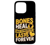 Bones Heal But Strength Lasts Forever Ribbon Case for iPhone 15 Pro Max