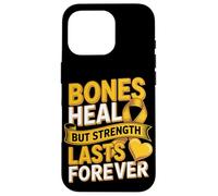 Bones Heal But Strength Lasts Forever Ribbon Case for iPhone 16 Pro