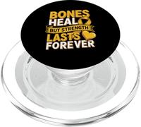 Bones Heal But Strength Lasts Forever Ribbon PopSockets PopGrip for MagSafe