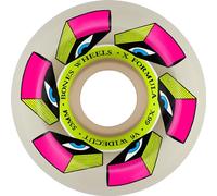 Bones Look Book 53mm Widecut X-Formula V6 99A Skateboard Wheels - White