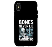 Bones Never Lie But Patients Do Funny X-Ray Tech Radiology Case for iPhone X/XS