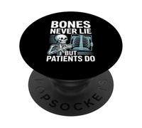 Bones Never Lie But Patients Do Funny X-Ray Tech Radiology PopSockets Adhesive PopGrip
