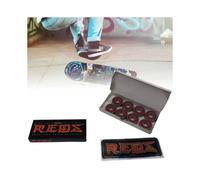 Bones Reds 8pcs Skateboard Bearings Steel Material 22mm Outer Width 7mm Diameter