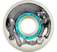 Bones Wheels X-Formula Ruby Lilley Black Cat Skateboard Wheels, 56mm, 99A, V5 Sidecut