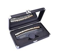 BoNew-Oral Professional 3D R-20 Tooth Shade Guide Color Comparator Mirror Teeth White Bleaching Plate Shade Chart with 20 Colors