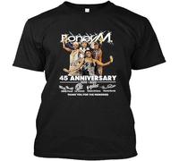 Boney M 45th Anniversary Thank You for The Memories Men's T-Shirt Unisex Black Tee XXL