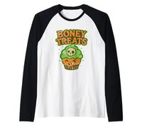 Boney Treats Skull Cupcake Raglan Baseball Tee