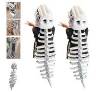Bonezilla Realistic Dinosaur Skeleton Costume Set, Halloween Dino Jumpsuit with Scary Mask, Dress-Up Fossil Jumpsuit (2 Pcs)
