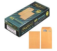 Bonfasvo 500 Pack #3 Brown coin envelope 2.5 x 4.25 inches Kraft Envelopes Classic Small Parts Envelopes with Self Adhesive Gummed Flap for Coins Cash Credit Cards Seeds