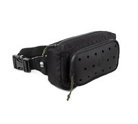 Bonfel Martin Fanny Pack for Women, Men, Teens - Insulated Waist Bag with Charms Customization Panel - Adjustable Hip Pack for Travel, Hiking, Gym - Fashion Fanny Pack Crossbody, Black, One Size