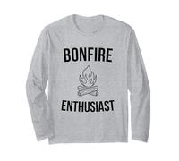 Bonfire Enthusiast, Funny Outdoor Campfire Camping Sarcasm Long Sleeve T-Shirt