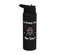 Bonfire Night History Penny for The Guy Men Women Kids Stainless Steel Insulated Water Bottle