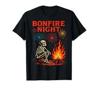 Bonfire Night Skeleton Funny 5th November Fireworks T-Shirt