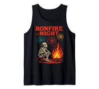 Bonfire Night Skeleton Funny 5th November Fireworks Tank Top