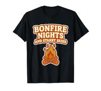 Bonfire Nights Starry Skies Campfire Camping Lover Design T-Shirt