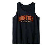 Bonfire Season Retro Fall Aesthetic Orange Autumn Camp Tank Top