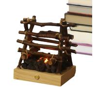 Bonfire USB Night Light - Rechargeable LED Fire Lamp with Flickering Effect and Fire Sound | Dimmable Flame Light for Camping, Christmas Decoration, Patio, Bedside Table and Office Sun