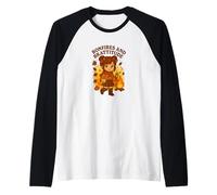 Bonfires and Brattitude Sassy Fall Vibes Cozy Autumn Energy Raglan Baseball Tee