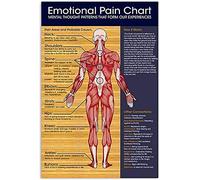 BONFUN Emotional Pain Chart Metal Signs Wall Decor Psychology Tin Posters Psychotherapy Room Educational Plaques Doctor's Office Clinic Home 8x12 Inches