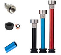Bong Downstem with Detachable Bowl & Grommet - Universal Plastic Glass Water Pipe Downpipe Tube,Anodized AluminumLightweight Metal Chillum Stem Random (12cm 1pcs Random Colour)