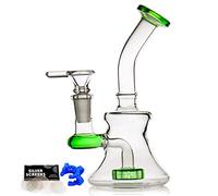 Bongbongbong Glass Bong With Spiral Filter, 14.5mm Bowl, 19.3oz Water Pipe With Smoking Accessories, Buckle Hookahs, Rig Pipes