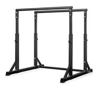 Bongkim Dip Bar, Heavy Duty Dip Station with 7 Height Levels, 800lbs Adjustable Parallel Bars for Tricep Dips Pull-Ups L-Sits Calisthenics Exercises Strength Training for Home Gym Outdoor (Black)