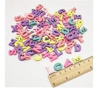 Bongles 100pcs Ahome Lphabet Decoration Multi-coloured Numbers Party Word Diy Wooden Letters Handmade Craft