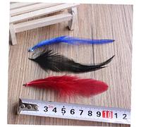 Bongles 50pcs White Rooster Feather Feathers Costume Craft Supply for Clothes Diy Decoration Sewing Craft