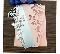 Bongles Metal Rose Leaves Border Cutting Stencils Die Cut for Scrapbooking Album Paper Card
