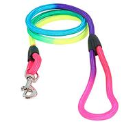 Bongles Rainbow Pet Dog Nylon Leash Adjustable Loop Slip Lead Rope Puppy Leashes