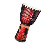Bongo Drum 8-Inch African Inspired Multi-Colored Hand-Carved Drum