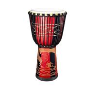 Bongo Drum 8-Inch African Inspired Multi-Colored Hand-Carved Drum