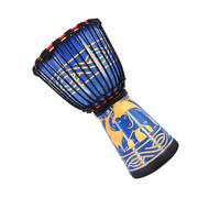 Bongo Drum 8-Inch African Inspired Multi-Colored Hand-Carved Drum