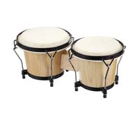 Bongo Drum - Wooden Hand Percussion, Professional Music Instrument | Natural Wood Body Percussion Tuned Drums, Training Acoustic Percussion Pair For Kids Adults Beginners Educational Use Learning