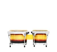 Bongo Drums 7+9 Inch Bongo Drum Oak Aluminum Alloy Leather Water Buffalo Safe Suitable Professional with Parts(Sunset color)