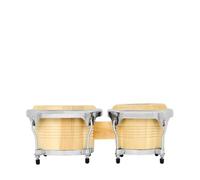 Bongo Drums 7+9 Inch Bongo Drum Oak Aluminum Alloy Leather Water Buffalo Safe Suitable Professional with Parts(Wood color)