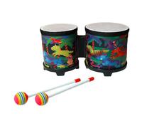 Bongo Drums Adults Wooden Bongo Musical Instruments Two Colorful Drumsticks