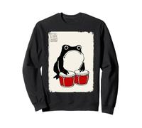 Bongo Drums Grumpy Frog Funny Kawaii Japanese Sweatshirt
